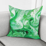 Green Acid Melt Print Pillow Cover