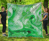 Green Acid Melt Print Quilt