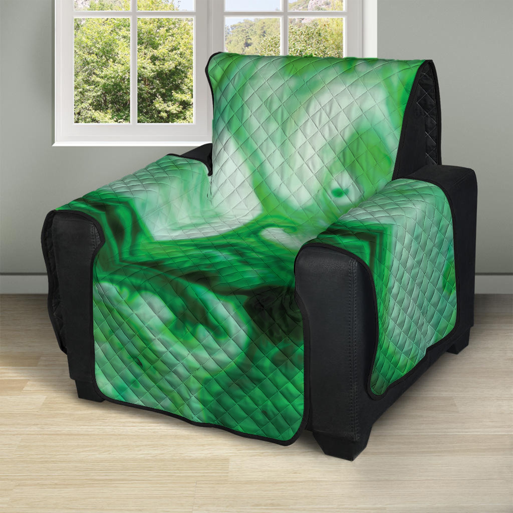 Green Acid Melt Print Recliner Protector