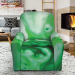 Green Acid Melt Print Recliner Slipcover