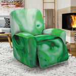 Green Acid Melt Print Recliner Slipcover