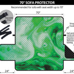 Green Acid Melt Print Sofa Protector