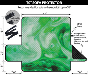 Green Acid Melt Print Sofa Protector