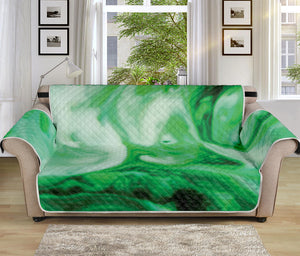 Green Acid Melt Print Sofa Protector