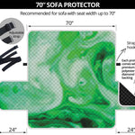 Green Acid Melt Print Sofa Protector