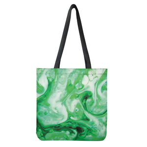 Green Acid Melt Print Tote Bag