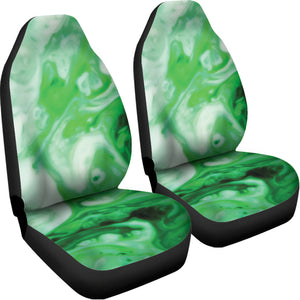 Green Acid Melt Print Universal Fit Car Seat Covers