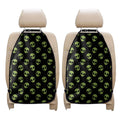 Green Alien Face Pattern Print Car Seat Organizers