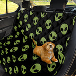 Green Alien Face Pattern Print Pet Car Back Seat Cover