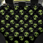 Green Alien Face Pattern Print Pet Car Back Seat Cover