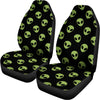 Green Alien Face Pattern Print Universal Fit Car Seat Covers