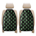 Green Alien Face Print Car Seat Organizers