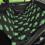 Green Alien Face Print Pet Car Back Seat Cover