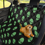 Green Alien Face Print Pet Car Back Seat Cover