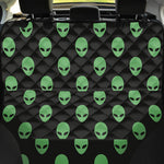 Green Alien Face Print Pet Car Back Seat Cover