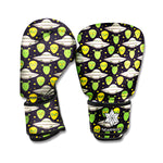 Green Alien UFO Space Print Boxing Gloves