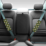 Green Alien UFO Space Print Car Seat Belt Covers