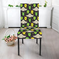 Green Alien UFO Space Print Dining Chair Slipcover