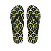 Green Alien UFO Space Print Flip Flops