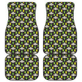 Green Alien UFO Space Print Front and Back Car Floor Mats