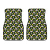 Green Alien UFO Space Print Front Car Floor Mats