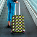 Green Alien UFO Space Print Luggage Cover