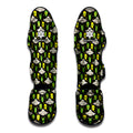 Green Alien UFO Space Print Muay Thai Shin Guards