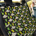 Green Alien UFO Space Print Pet Car Back Seat Cover