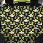 Green Alien UFO Space Print Pet Car Back Seat Cover