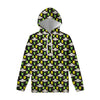 Green Alien UFO Space Print Pullover Hoodie