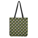 Green Alien UFO Space Print Tote Bag