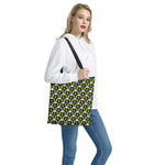 Green Alien UFO Space Print Tote Bag