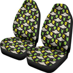 Green Alien UFO Space Print Universal Fit Car Seat Covers