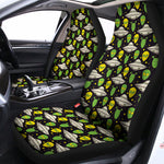 Green Alien UFO Space Print Universal Fit Car Seat Covers