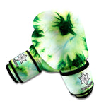 Green And Black Acid Wash Tie Dye Print Boxing Gloves