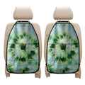 Green And Black Acid Wash Tie Dye Print Car Seat Organizers