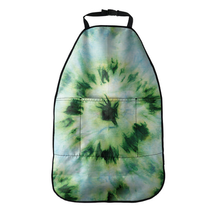 Green And Black Acid Wash Tie Dye Print Car Seat Organizers