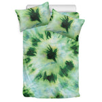 Green And Black Acid Wash Tie Dye Print Duvet Cover Bedding Set