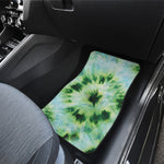 Green And Black Acid Wash Tie Dye Print Front Car Floor Mats