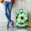Green And Black Acid Wash Tie Dye Print Luggage Cover