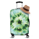 Green And Black Acid Wash Tie Dye Print Luggage Cover
