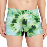 Green And Black Acid Wash Tie Dye Print Men's Boxer Briefs