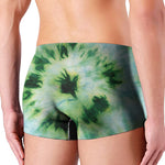 Green And Black Acid Wash Tie Dye Print Men's Boxer Briefs