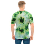 Green And Black Acid Wash Tie Dye Print Men's T-Shirt