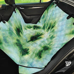 Green And Black Acid Wash Tie Dye Print Pet Car Back Seat Cover