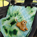 Green And Black Acid Wash Tie Dye Print Pet Car Back Seat Cover
