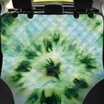 Green And Black Acid Wash Tie Dye Print Pet Car Back Seat Cover