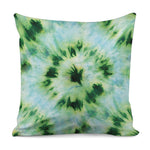 Green And Black Acid Wash Tie Dye Print Pillow Cover