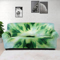Green And Black Acid Wash Tie Dye Print Sofa Cover