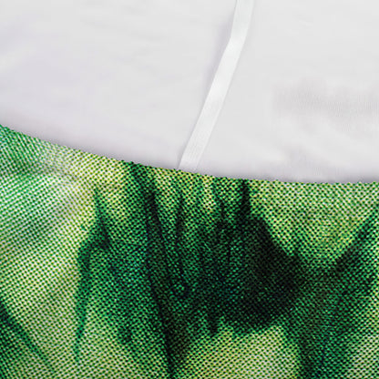 Green And Black Acid Wash Tie Dye Print Sofa Cover